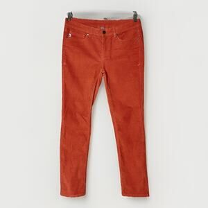 Stio Rivet Cord Corduroy Pants Women 10 Rust Orange Academia Casual Office Work